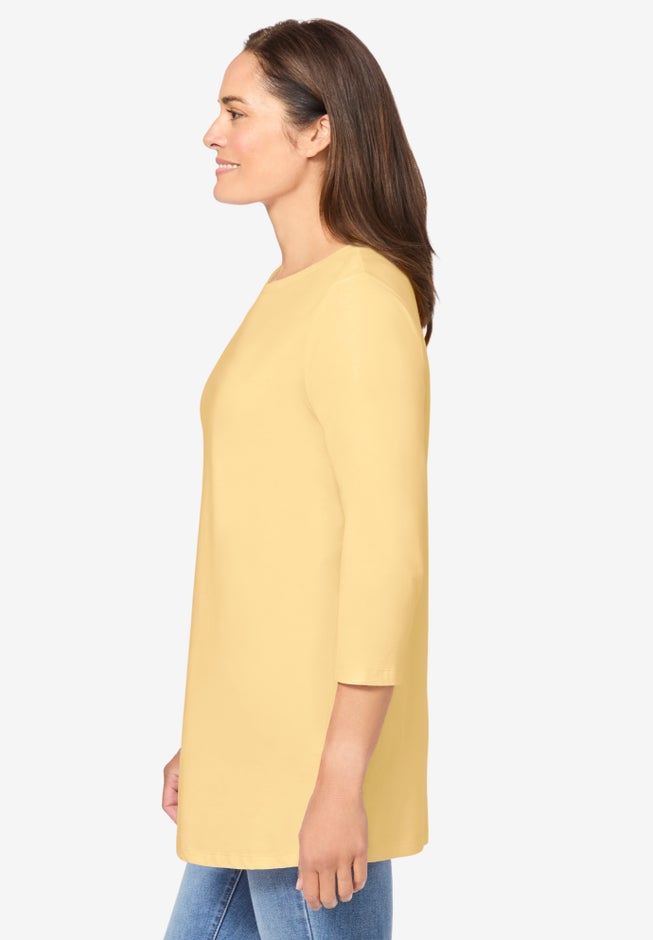 Perfect Three-Quarter Sleeve Crewneck Tee image number 1