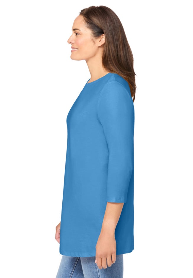 Perfect Three-Quarter Sleeve Crewneck Tee image number 2