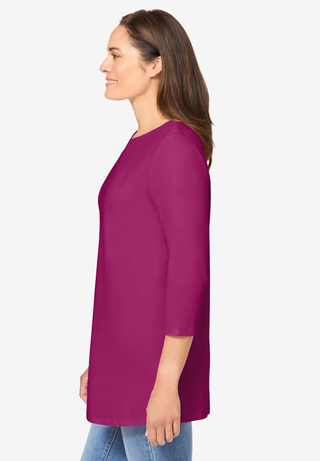 Perfect Three-Quarter Sleeve Crewneck Tee image number 1