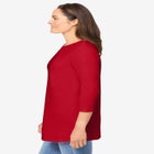Perfect Three-Quarter Sleeve Crewneck Tee image number null