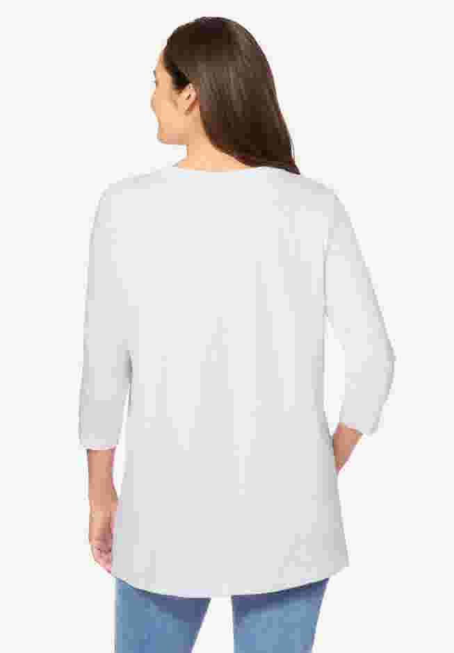 Perfect Three-Quarter Sleeve Crewneck Tee image number 1