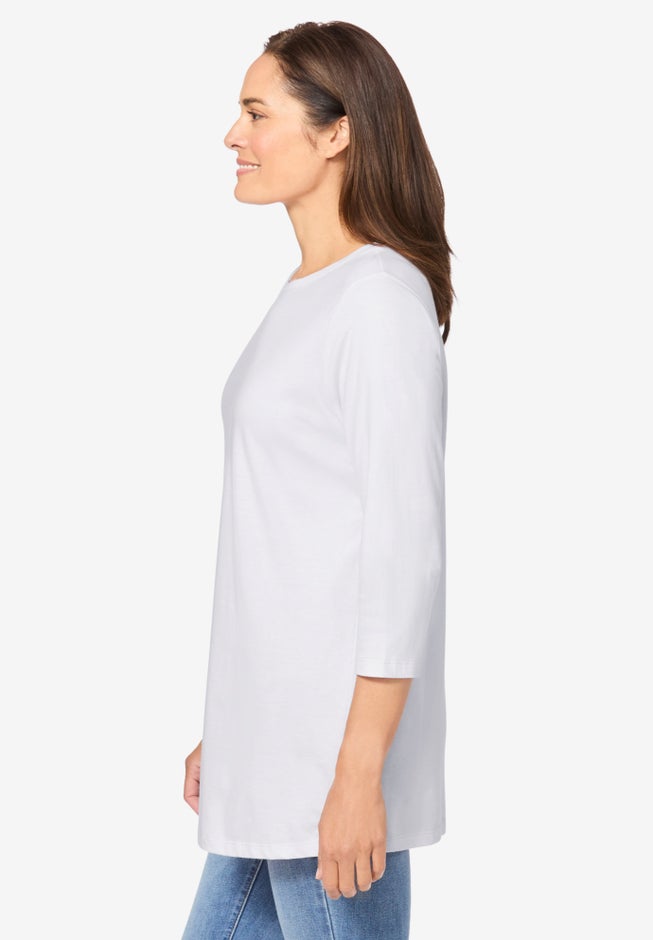 Perfect Three-Quarter Sleeve Crewneck Tee image number 2
