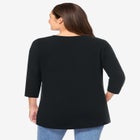 Perfect Three-Quarter Sleeve Crewneck Tee image number null