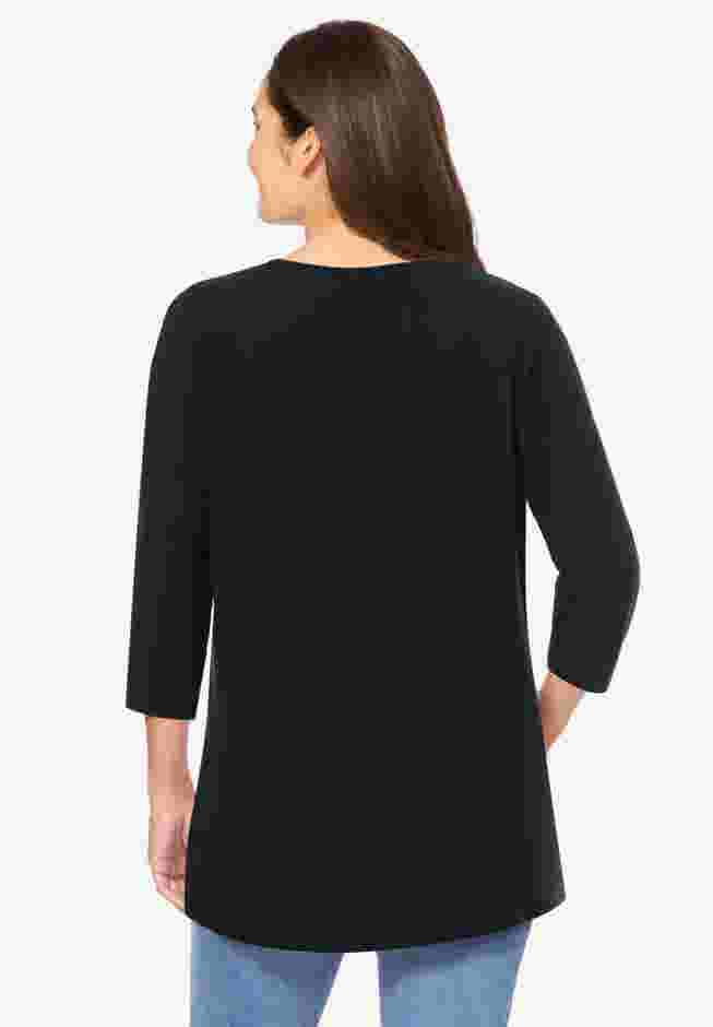 Perfect Three-Quarter Sleeve Crewneck Tee image number 1