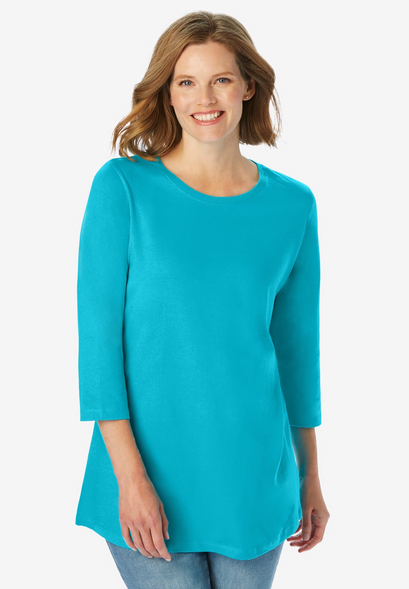 Perfect Three-Quarter Sleeve Crewneck Tee image number 0