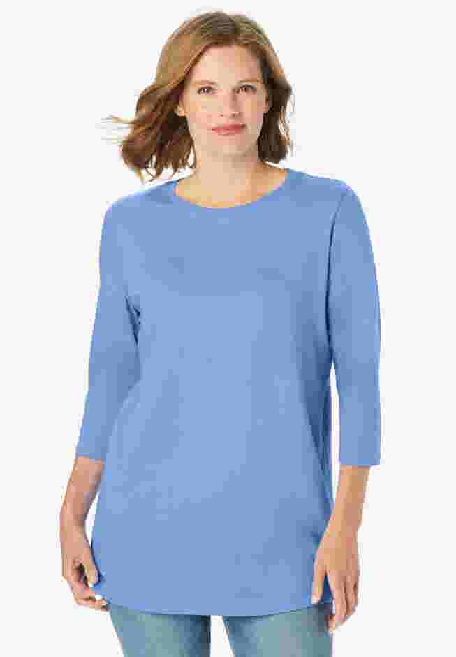 Perfect Three-Quarter Sleeve Crewneck Tee image number 0