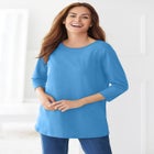 Perfect Three-Quarter Sleeve Crewneck Tee image number null