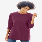 Perfect Three-Quarter Sleeve Crewneck Tee image number null