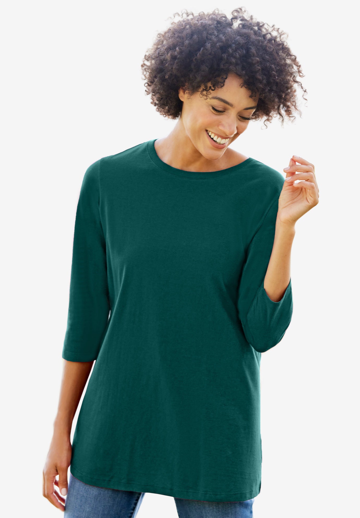 Perfect Three-Quarter Sleeve Crewneck Tee image number 0