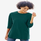 Perfect Three-Quarter Sleeve Crewneck Tee image number null