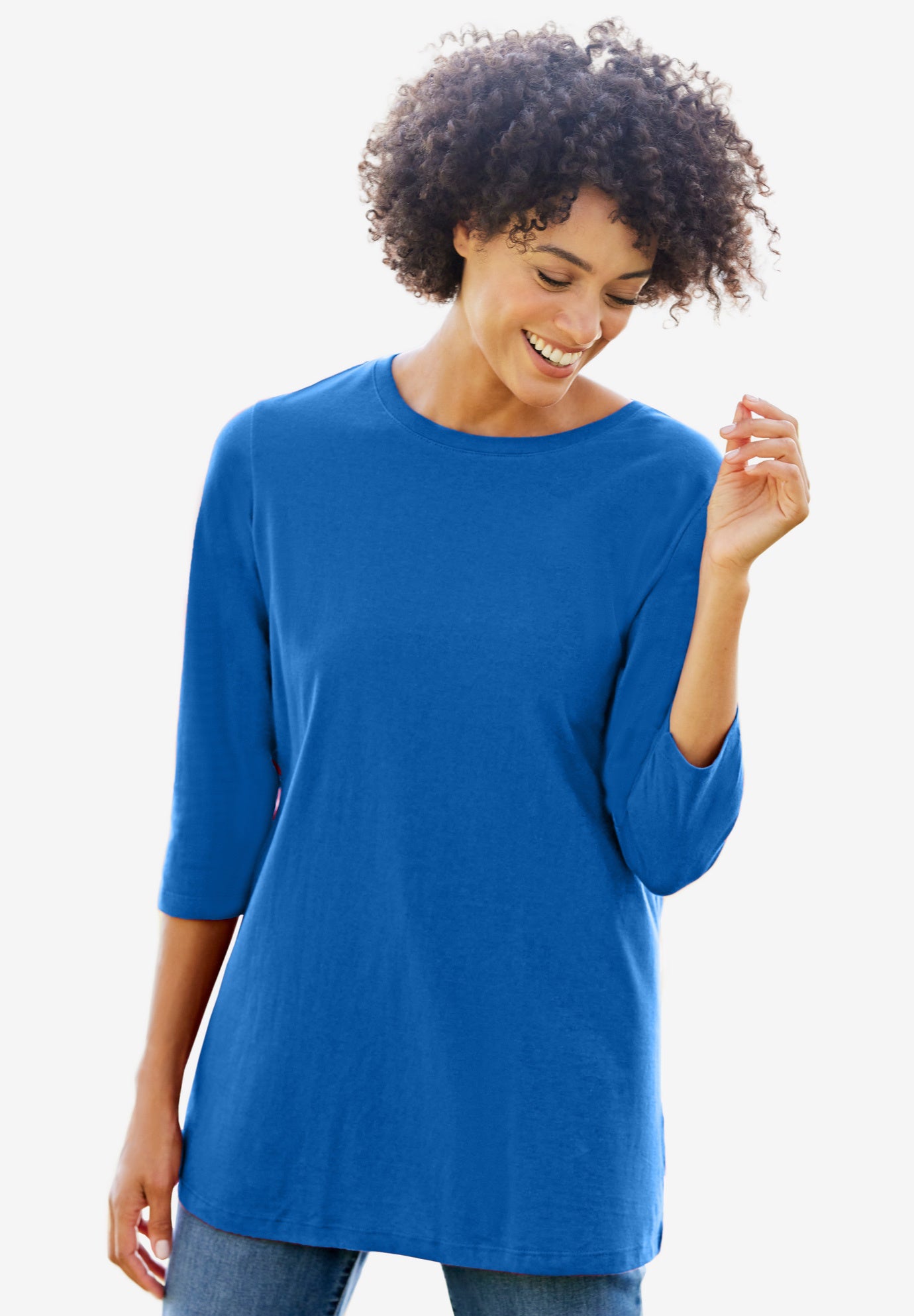 Perfect Three-Quarter Sleeve Crewneck Tee image number 0