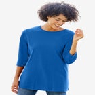 Perfect Three-Quarter Sleeve Crewneck Tee image number null