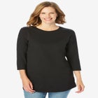 Perfect Three-Quarter Sleeve Crewneck Tee image number null