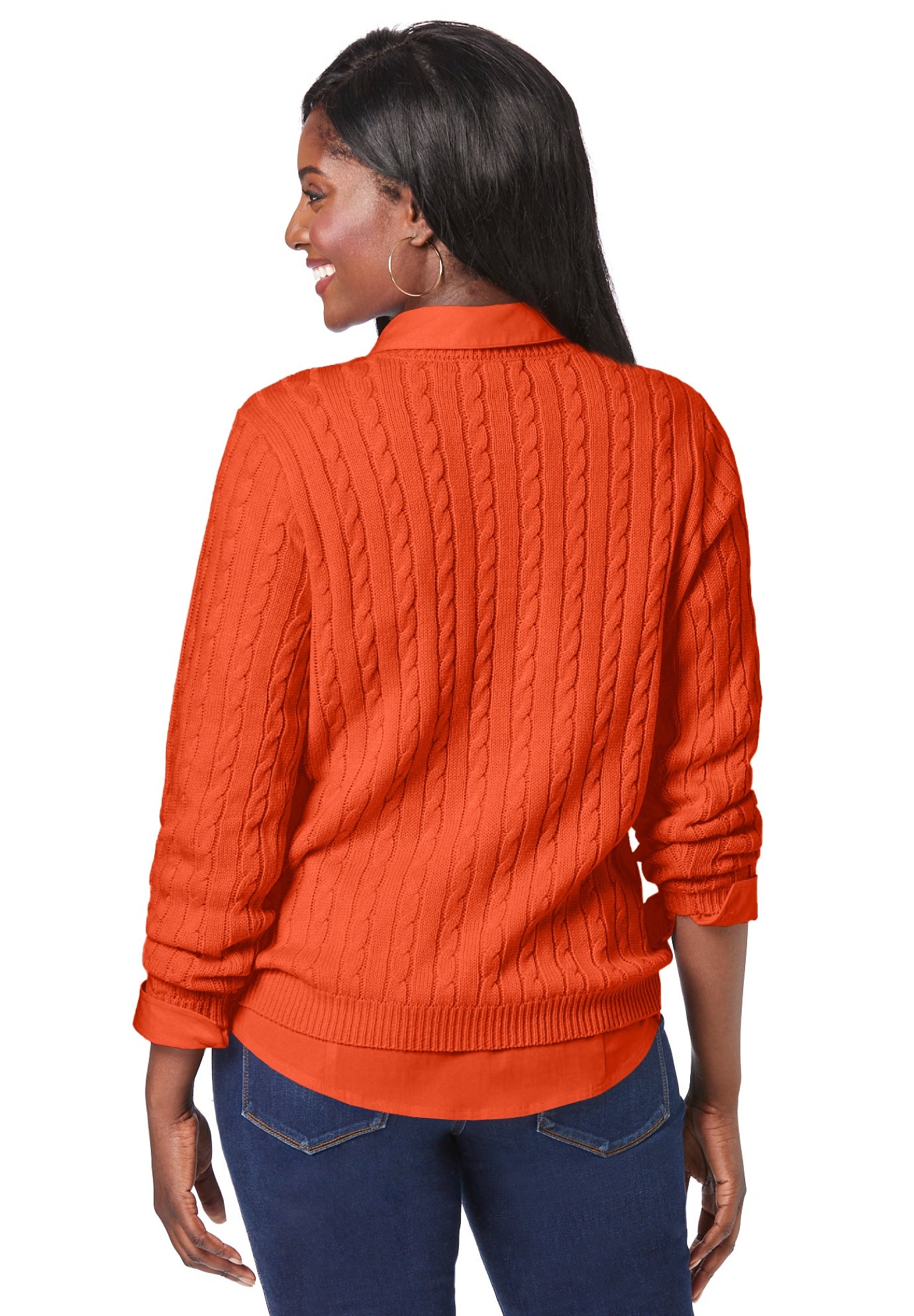 Cable Crewneck Sweater image number 1