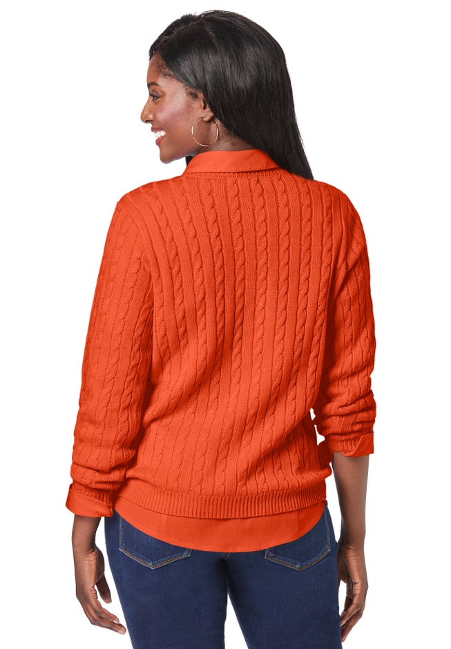 Cable Crewneck Sweater image number 1