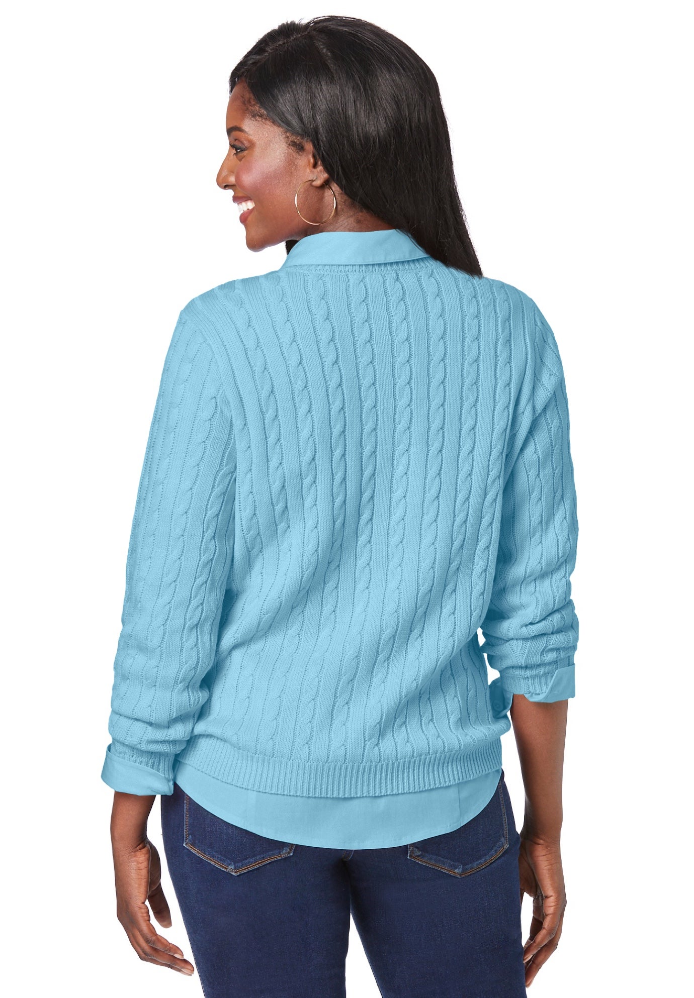 Cable Crewneck Sweater image number 1