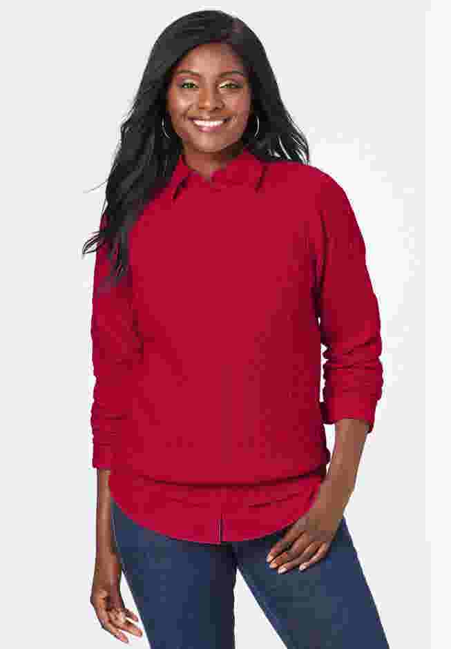 Cable Crewneck Sweater image number 0