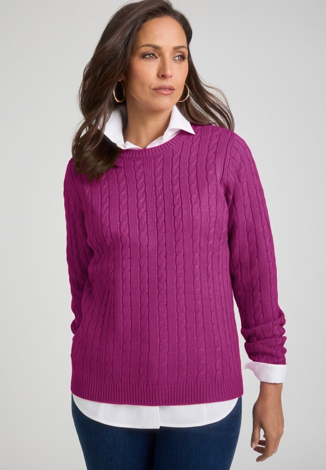 Cable Crewneck Sweater image number 0