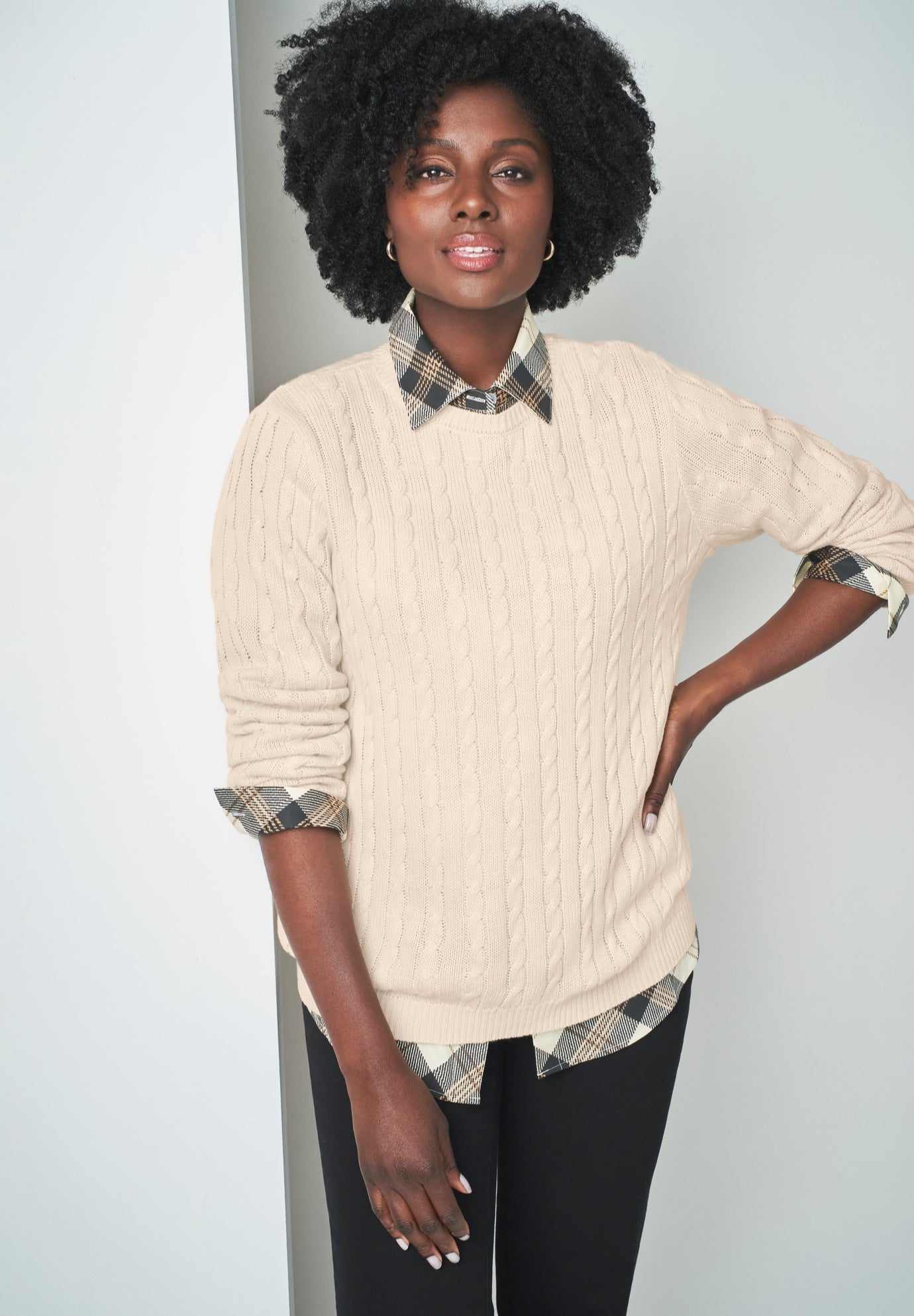 Cable Crewneck Sweater image number 0