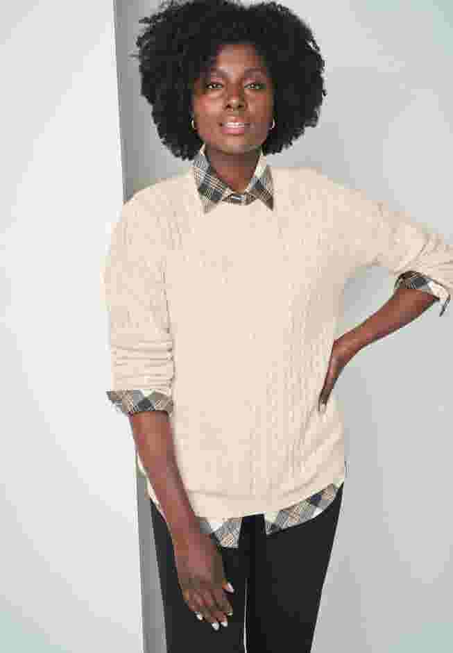 Cable Crewneck Sweater image number 0