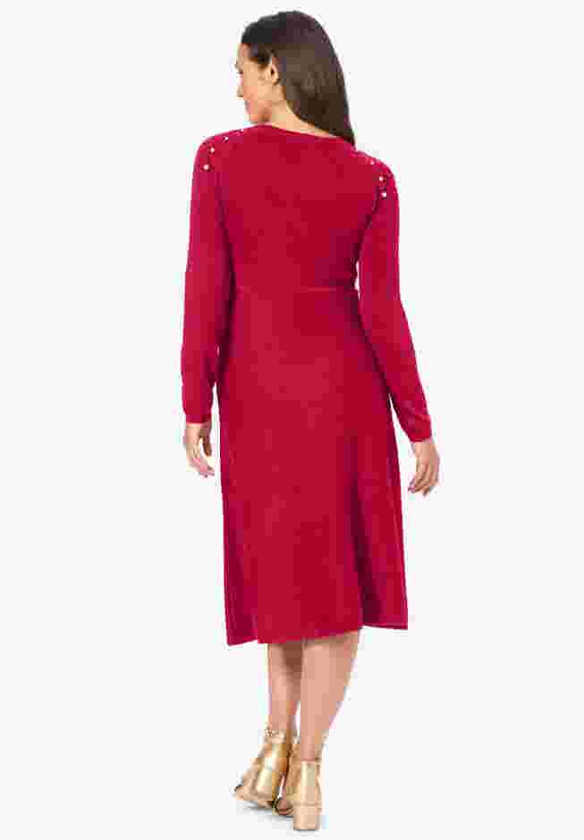 Pearl Yoke Sweater Dress image number 1