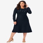Pearl Yoke Sweater Dress image number null