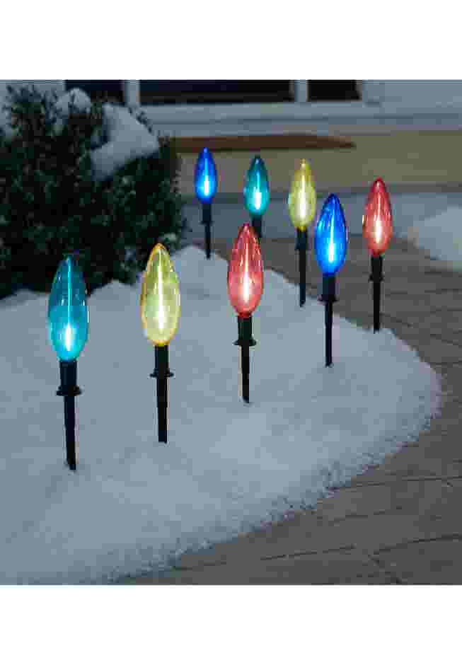 LED C7 Bulb Multi-Color Pathway Lights, Set of 8 image number 0