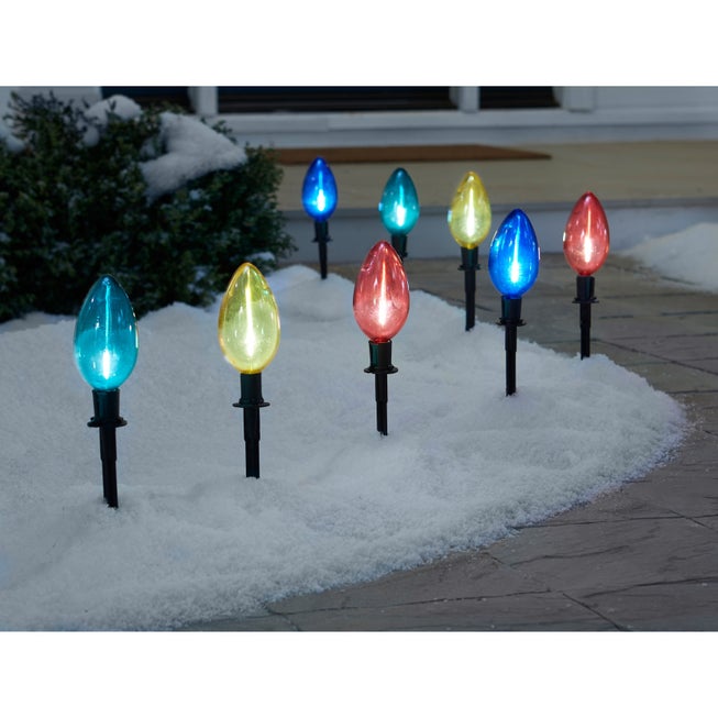 LED C7 Bulb Multi-Color Pathway Lights, Set of 8 image number null