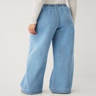 Elastic Waist With Drawstring Wide Leg Jeans image number 1