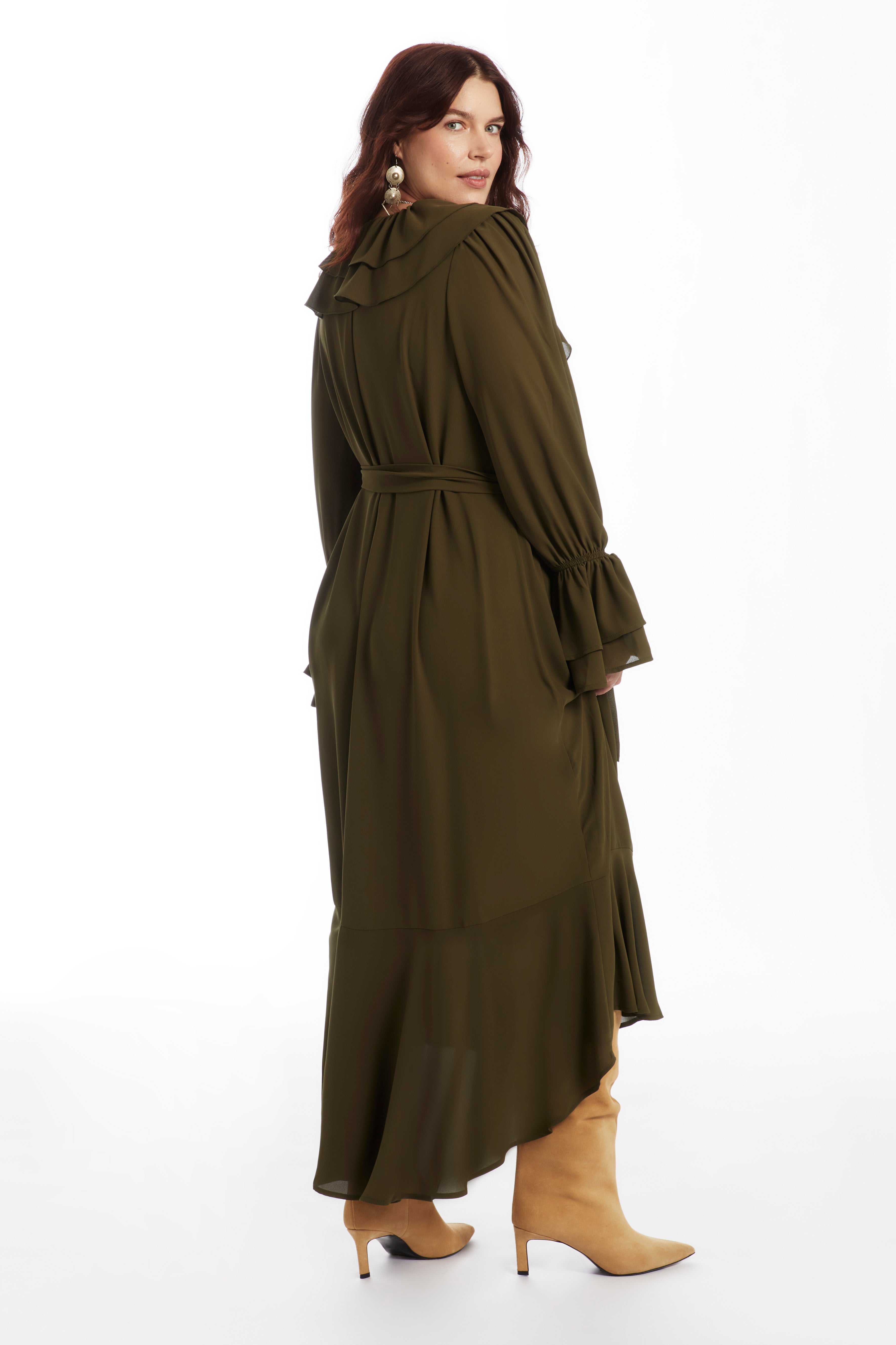 Cascading Ruffle Maxi Dress image number 2