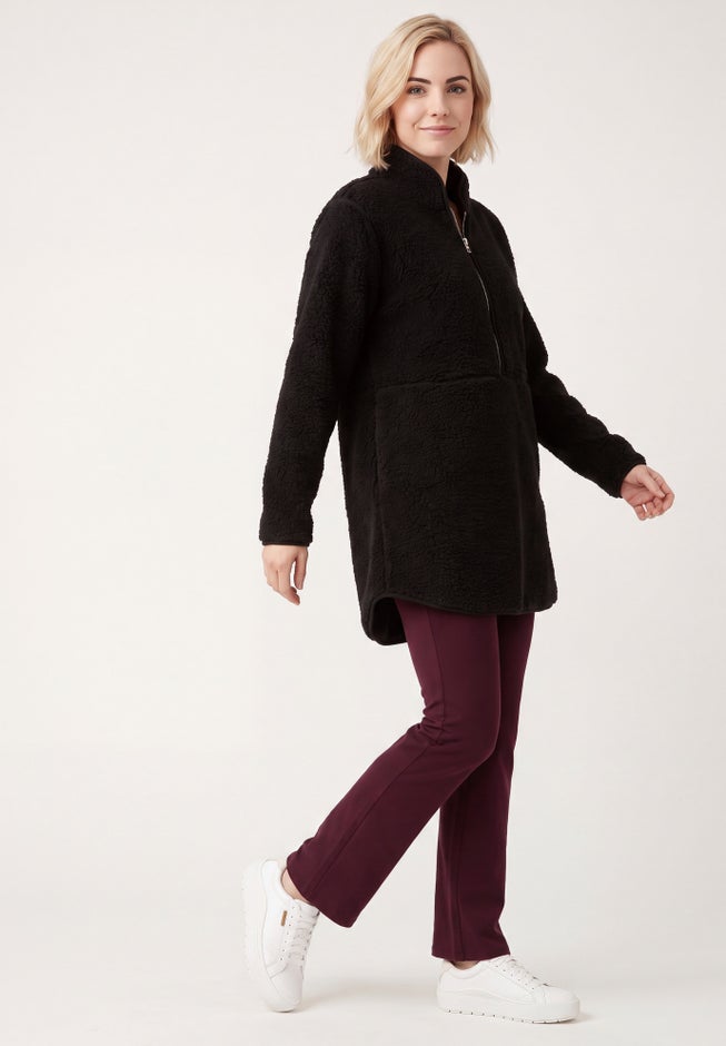A-Line Half-Zip Sherpa Jacket image number 2