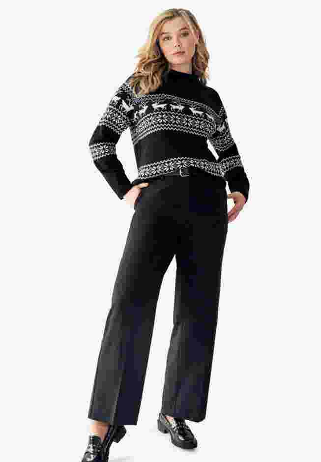 Fair Isle Mock Neck Sweater image number 3