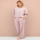 Boxy Velour Lounge Sweatshirt image number null