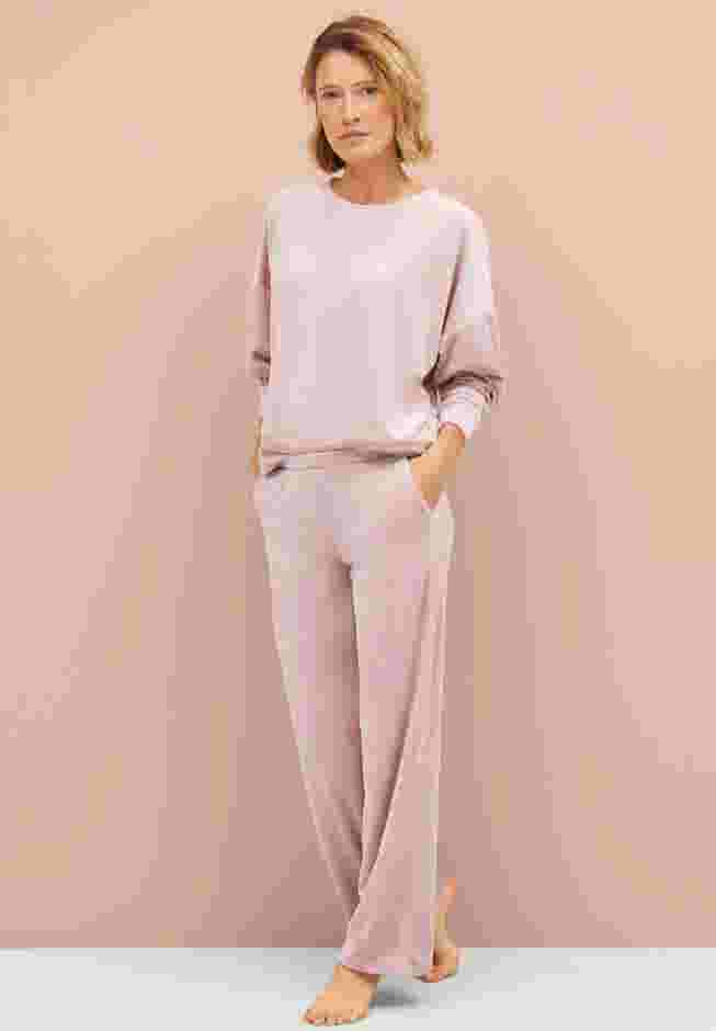 Wide Leg Velour Lounge Pants image number 0