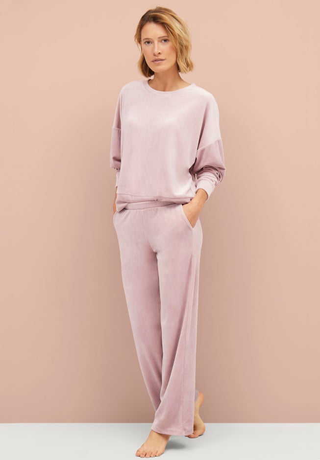 Wide Leg Velour Lounge Pants image number 0
