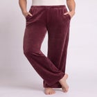 Stretch Velour Wide Leg Pull-on Pants image number 0