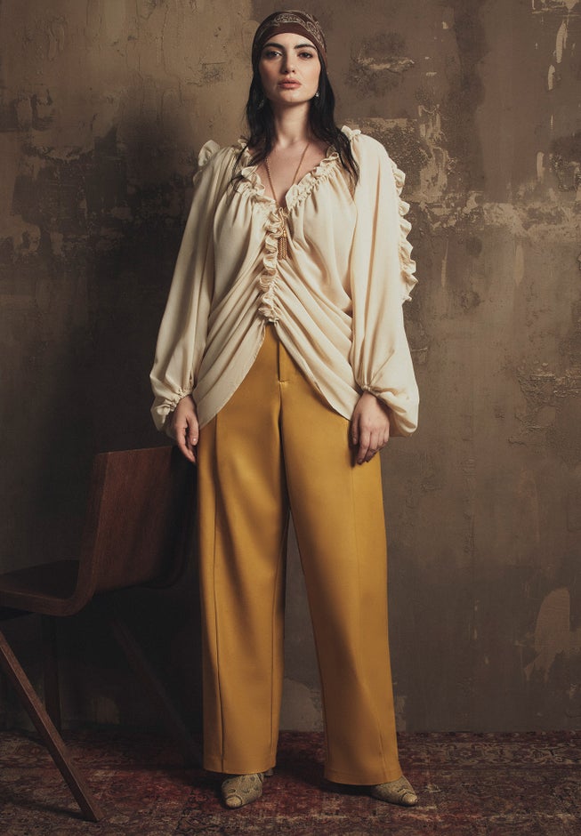 Draped Off-The-Shoulder Blouse image number 4