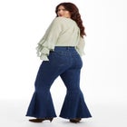 High Waisted Flare Godet Jean image number null
