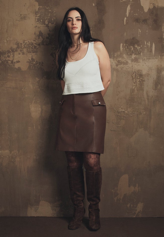 Pointelle Cropped Sweater image number 4