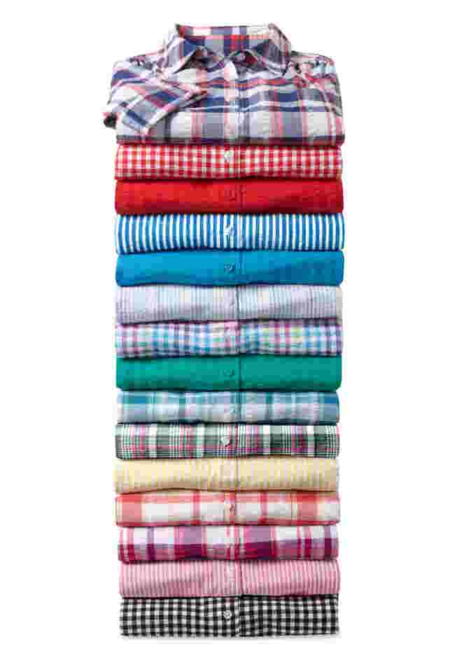 Short-Sleeve Button Down Seersucker Shirt image number 5