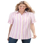 Short-Sleeve Button Down Seersucker Shirt image number null