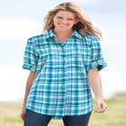 Short-Sleeve Button Down Seersucker Shirt image number null
