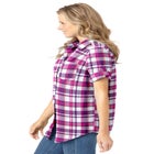 Short-Sleeve Button Down Seersucker Shirt image number null