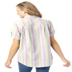 Short-Sleeve Button Down Seersucker Shirt image number null