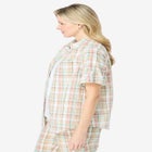 Short-Sleeve Button Down Seersucker Shirt image number null