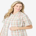 Short-Sleeve Button Down Seersucker Shirt image number null