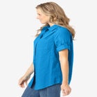 Short-Sleeve Button Down Seersucker Shirt image number null