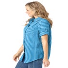 Short-Sleeve Button Down Seersucker Shirt image number null