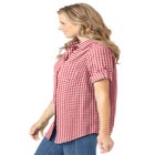 Short-Sleeve Button Down Seersucker Shirt image number null