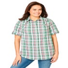 Short-Sleeve Button Down Seersucker Shirt image number null